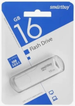 Flash USB 3.1 - 16Gb SmartBuy Clue White
