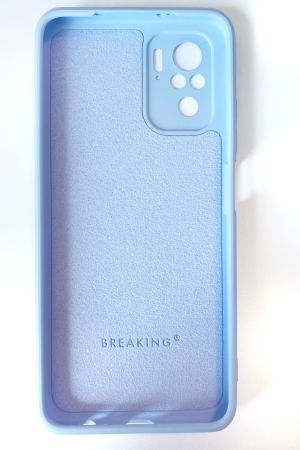 Накладка Xiaomi Redmi Note 10 / Note 10s фиолетовый с микрофиброй и закрытой камерой Breaking