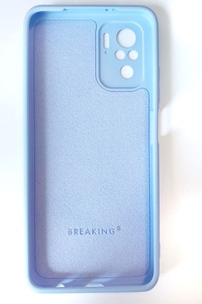 Накладка Xiaomi Redmi Note 10 / Note 10s фиолетовый с микрофиброй и закрытой камерой Breaking