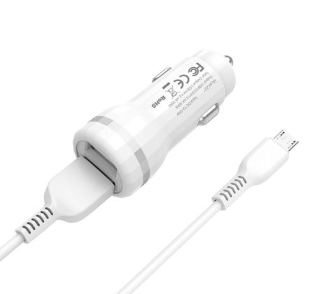 АЗУ micro 2.4A 2USB HOCO Z27 White