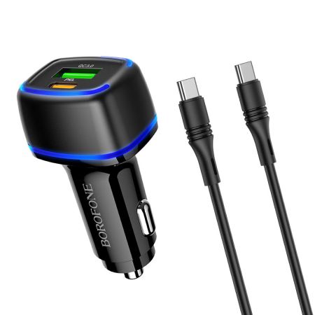 АЗУ Type-C to Type-C 3A,20W Borofone BZ14A Borofone Black
