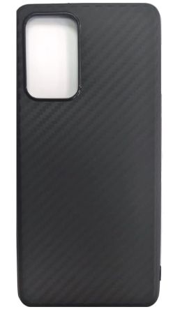 Накладка Samsung A525 / A52 (2021) черная карбон силиконовая 