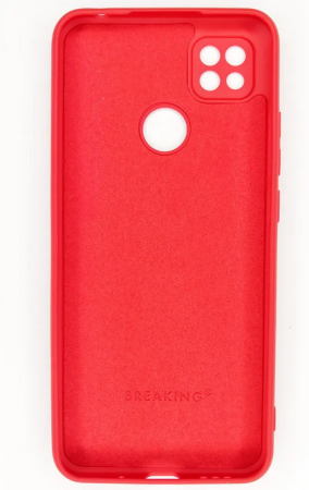 Накладка Xiaomi Redmi 9c/ Redmi 10a красная Soft Touch с микрофиброй Nano