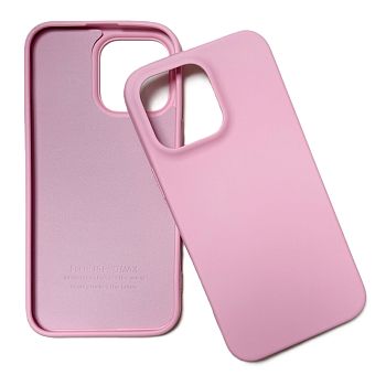 Накладка IPhone 15 pro max розовый с микрофиброй 