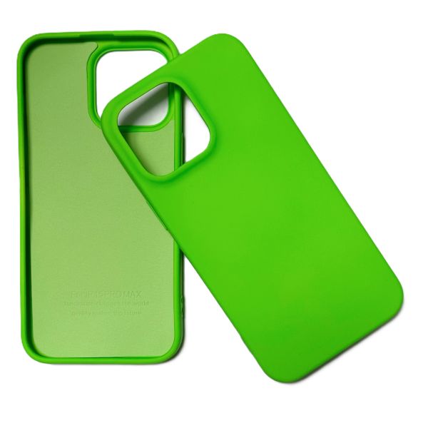 Накладка IPhone 15 pro max зеленый с микрофиброй 