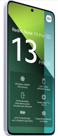 Смартфон Xiaomi Redmi Note 13 pro 5G 12/512Гб Global, Dual nano SIM, Aurora purple