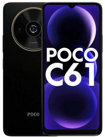 Смартфон Xiaomi Poco C61 3/64Гб, Dual nano SIM,Global для РФ, Black