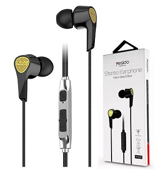 Наушники Yesido YH-25, Jack 3.5мм, 1.2 м, чёрный 