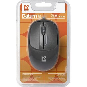 Мышь проводная DEFENDER Datum MS-980, 1000 dpi, 1,4 м Black