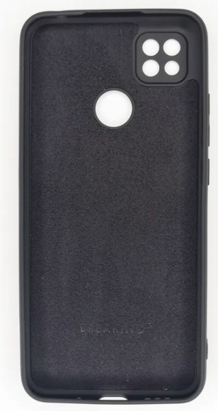 Накладка Xiaomi Redmi 9c/ Redmi 10a черный с микрофиброй и закрытой камерой