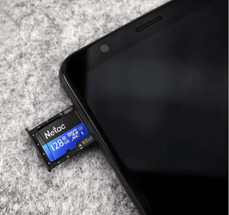 Flash MicroSD -128Gb Class10 без адаптера Netac P500  Standard UHS-I (90 Mb/s) 