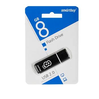 Flash USB 3.0 - 8Gb Smart Buy Glossy Чёрный 