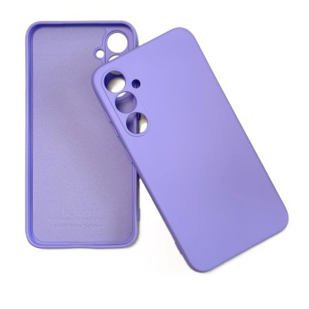 Накладка Samsung S23 FE лаванда с микрофиброй и закрытой камерой