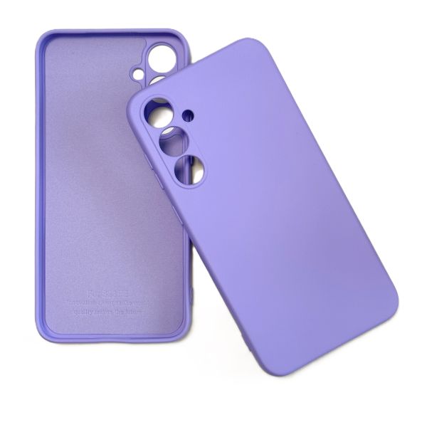 Накладка Samsung S23 FE лаванда с микрофиброй и закрытой камерой