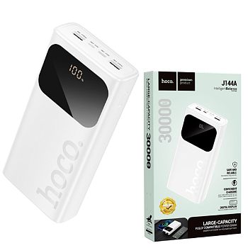 Внешний аккумулятор 30 000мАч Hoco J144A Hymn White