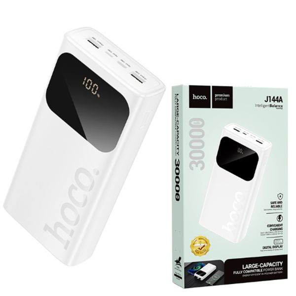 Внешний аккумулятор 30 000мАч Hoco J144A Hymn White