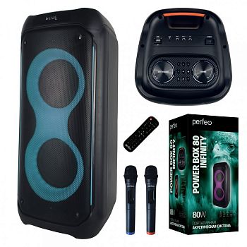 Портативная акустика Perfeo  "Power Box 80 Infinity” 2 б/п микрофона