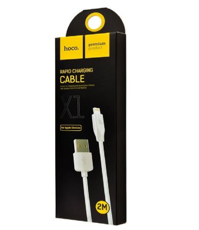 Кабель iPhone Lightning - USB 2.1A HOCO X1! 2m White