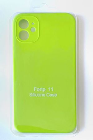 Накладка IPhone 11 silicone case нежно салатовый