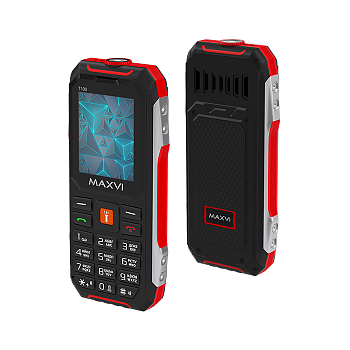 Мобильный телефон MAXVI T100, 1.77”, 2 sim-карты, 1500 mAh Красный