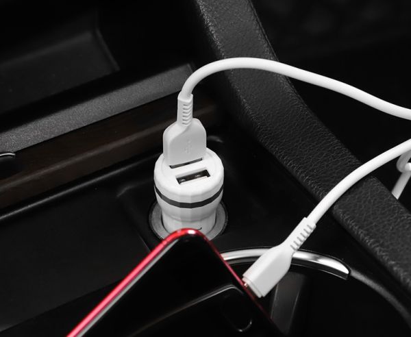 АЗУ micro 2.4A 2USB HOCO Z27 White