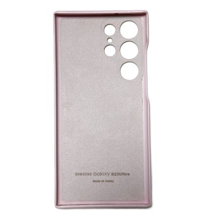 Накладка Samsung S23 Ultra розовый с микрофиброй "под кожу"