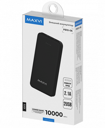 Внешний аккумулятор 10 000mAh Maxvi PB10-06