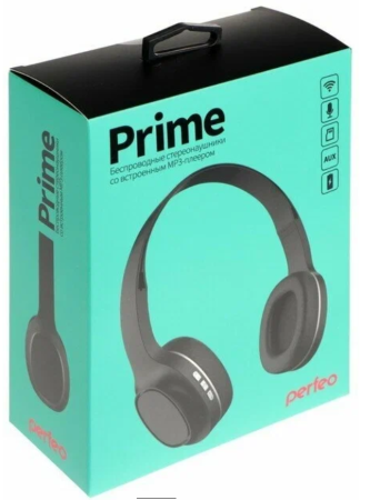 Наушники Perfeo PRIME с микрофоном, MP3 плеером Black