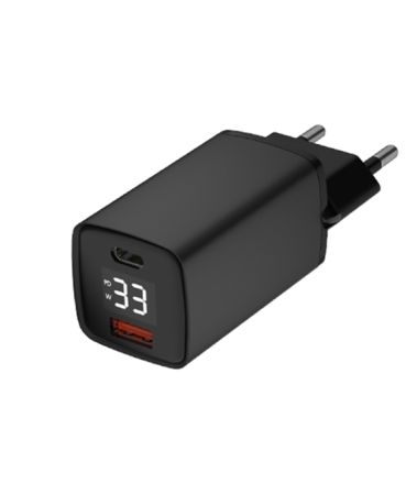 СЗУ блок 33w 1USB + 1Type-C Maxvi A402PD LED Black