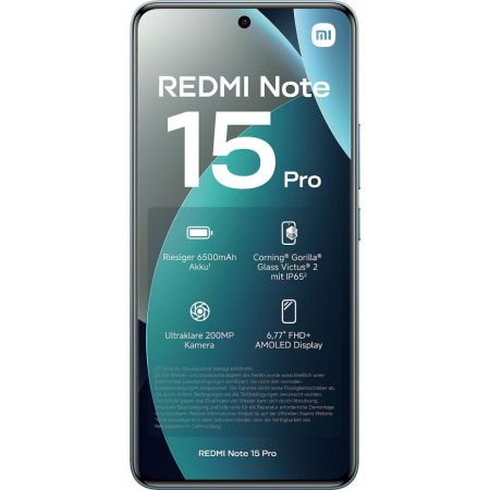 Смартфон Xiaomi Redmi Note 15 pro 4G 12/512Гб Global, Dual nano SIM, Glacier Blue/Голубой