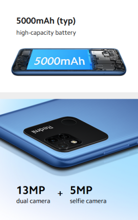 Смартфон Xiaomi Redmi 10a, 2/32Гб Sky Blue
