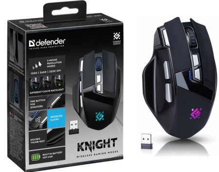 Мышь беспроводная DEFENDER Knight GM-885 Black