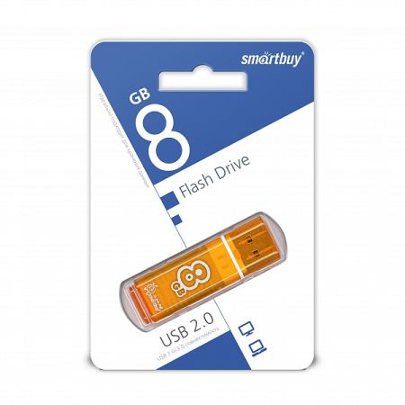 Flesh USB 2.0 - 8Gb Smart Buy Glossy series Orange