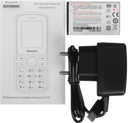 Мобильный телефон Philips Xenium X170, 1.77", 1000 мА*ч, Черный