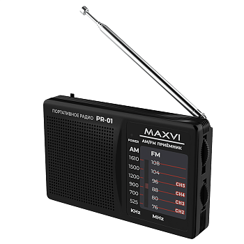 Радио FM-приемник Maxvi PR-01 black