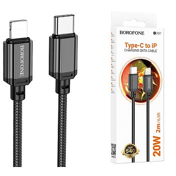 Кабель iPhone Lightning - Type-C 20W Borofone BX87 2m Black