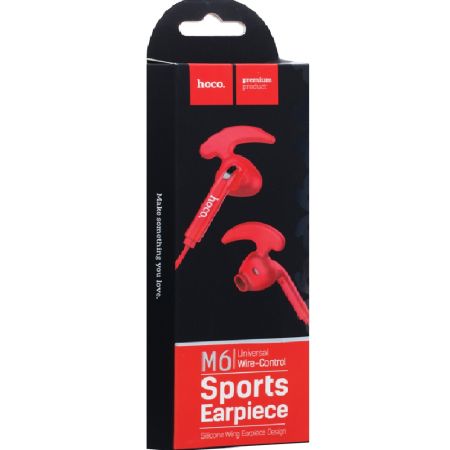 Наушники Hoco Sport Wire M6 Red