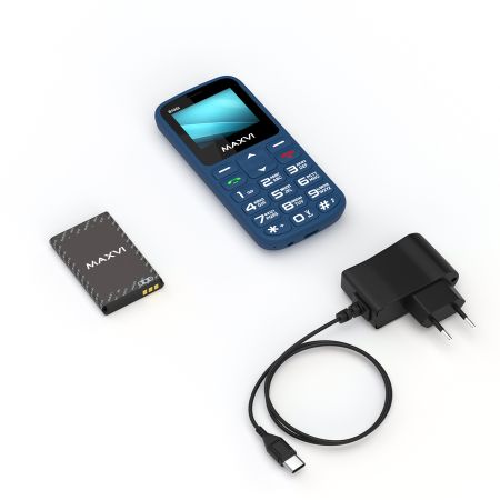 Мобильный телефон Maxvi B100i, 1.77”,  2 sim-карты, 600 mAh Синий