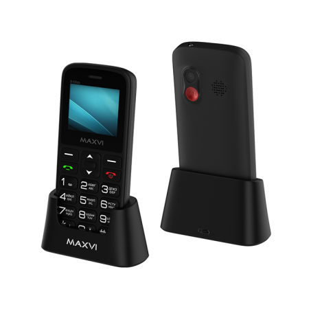 Мобильный телефон MAXVI B100ds, 1.77”, 1000 mAh Черный+Док-станция