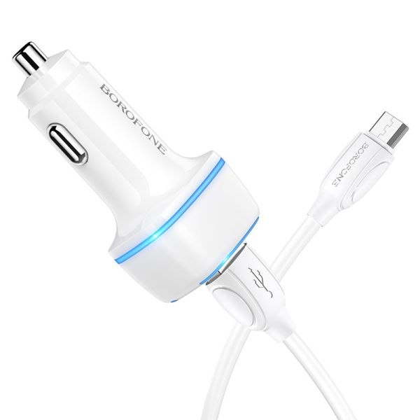 АЗУ micro 2.4A Borofone BZ14 Max Borofone White