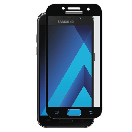 Стекло защитное Samsung A3 2017 черное 3D