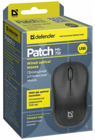 Мышь проводная Defender Patch MS-759 Black