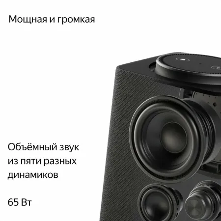 Умная колонка Яндекс Станция Макс с Алисой, c Zigbee, 65w графитовый