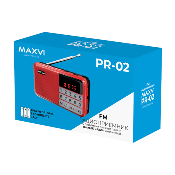 Радио FM-приемник Maxvi PR-02 black