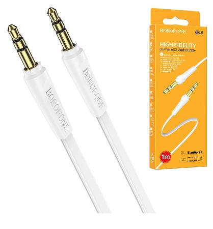 Кабель 3,5 Jack - 3,5 Jack Borofone BL6 White