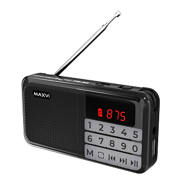 Радио FM-приемник Maxvi PR-02 black